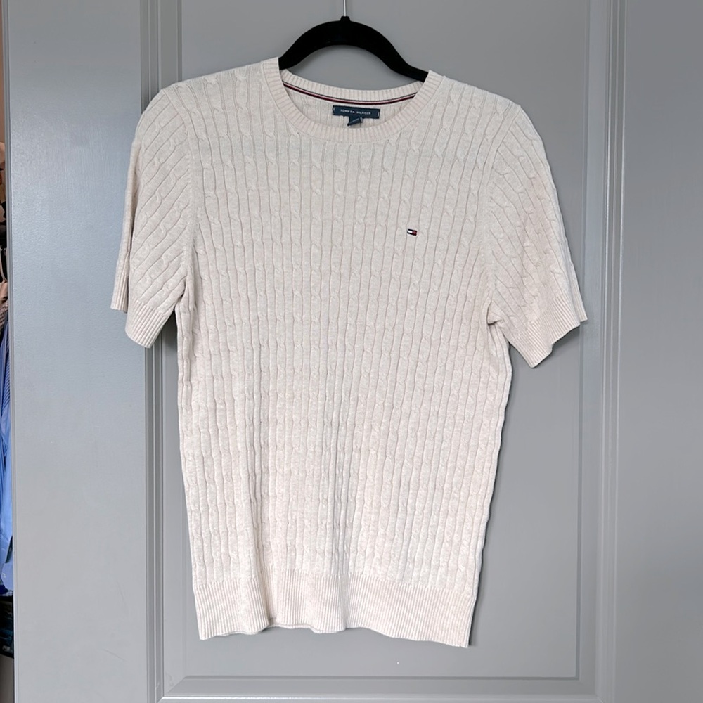Tommy Hilfiger short sleeved sweater cable knit